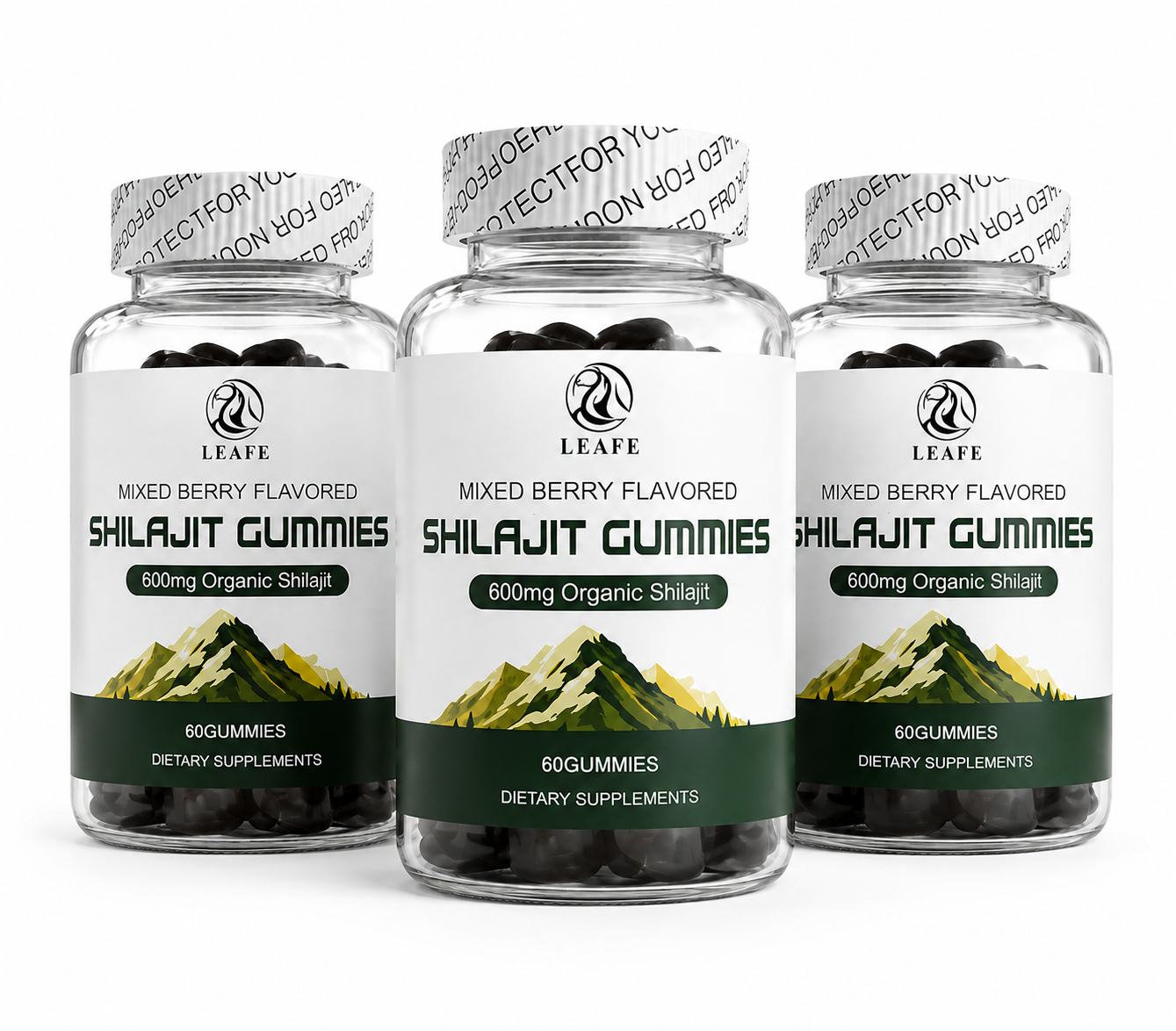 Shilajit Gummies — Énergie & Vitalité au Shilajit Bio de l'Himalaya | 600mg | Goût Baies des Bois