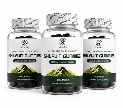 Shilajit Gummies — Énergie & Vitalité au Shilajit Bio de l'Himalaya | 600mg | Goût Baies des Bois
